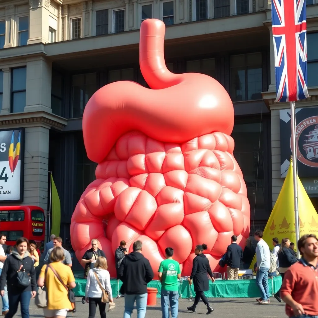 Giant Inflatable Gut Festival: London's Unique Health Event