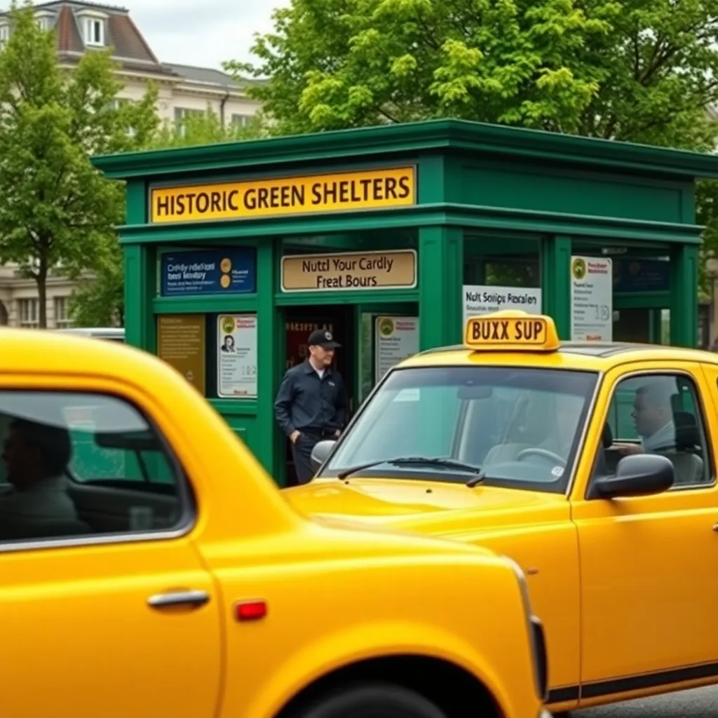 London Cabbies Run for Historic Green Shelters