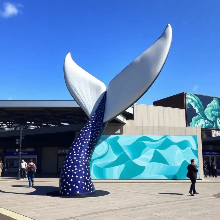 Whale Tail Art: Stratford Station's Unexpected Installation