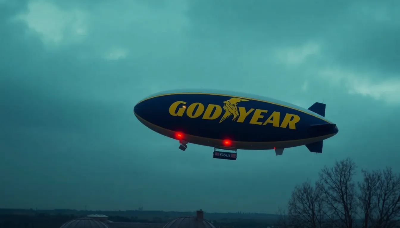 GOODYEAR BLIMP CAPTURES STUNNING AERIAL VIEWS OVER HOUNSLOW