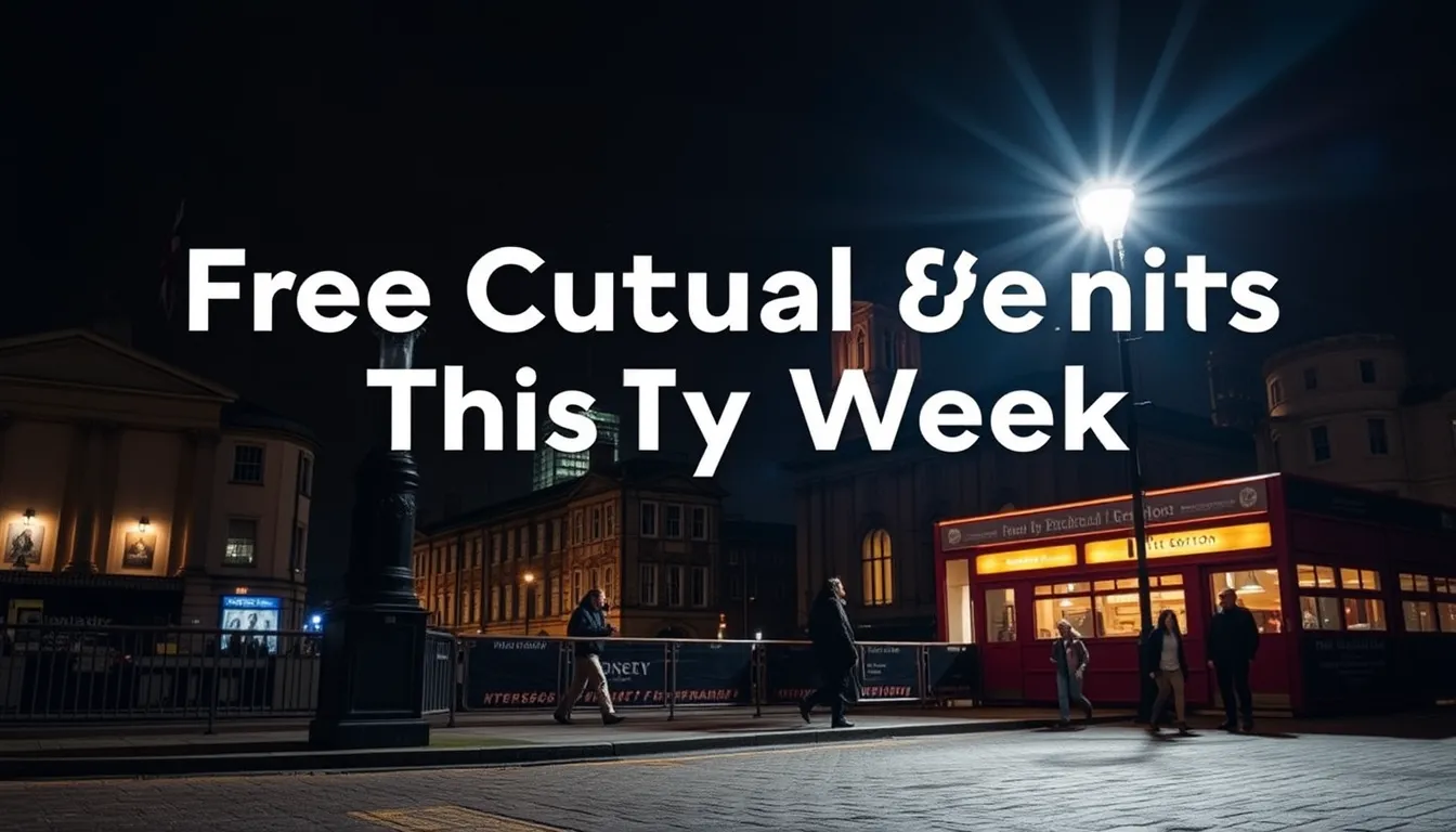 FREE CULTURAL EVENTS THIS WEEK: WHAT TO DO ACROSS LONDON