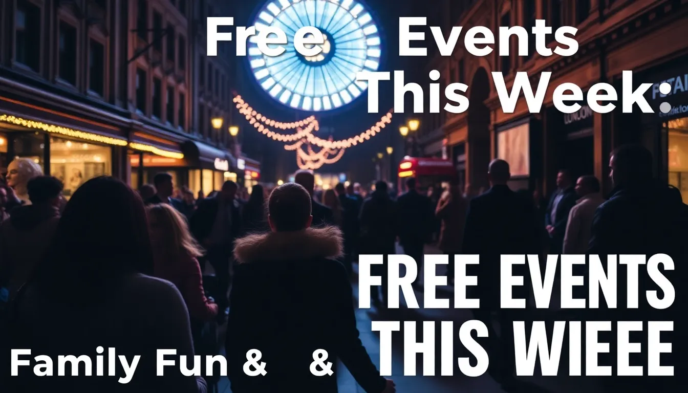 FREE LONDON EVENTS THIS WEEK: FAMILY FUN & CULTURE GUIDE