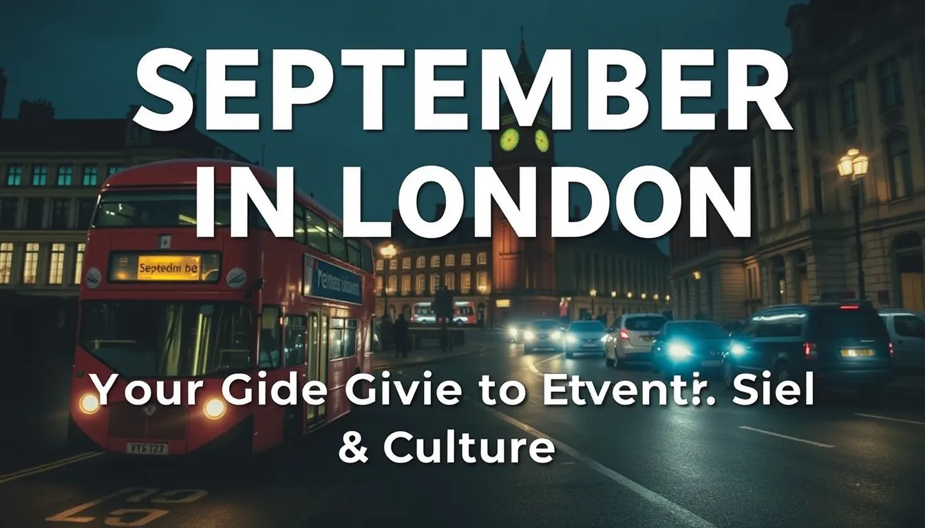 SEPTEMBER IN LONDON: YOUR GUIDE TO EVENTS, TRANSPORT & CULTURE