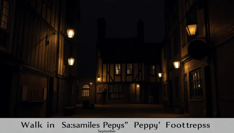 WALK IN SAMUEL PEPYS' FOOTSTEPS THIS SEPTEMBER