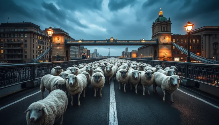 50 SHEEP TAKE OVER SOUTHWARK BRIDGE THIS SEPTEMBER