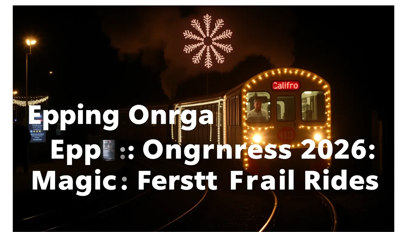 EPPING ONGAR LIGHTS EXPRESS 2026: MAGICAL FESTIVE TRAIN RIDES