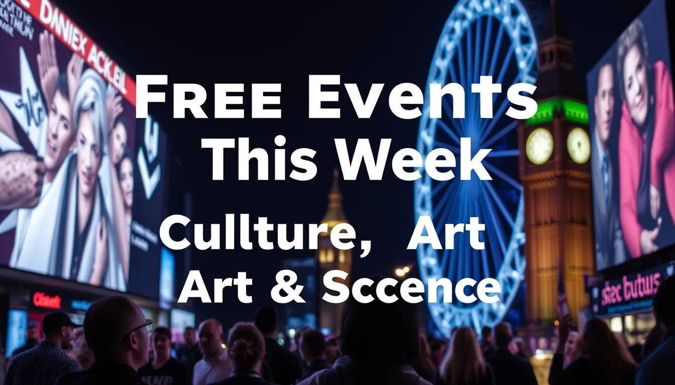 FREE LONDON EVENTS THIS WEEK: CULTURE, ART & SCIENCE