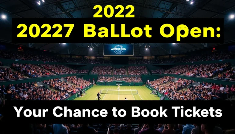 WIMBLEDON 2027 BALLOT OPEN: YOUR CHANCE TO BOOK TICKETS