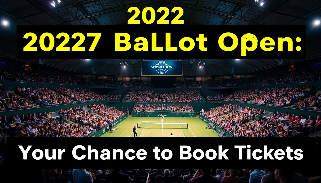 WIMBLEDON 2027 BALLOT OPEN: YOUR CHANCE TO BOOK TICKETS