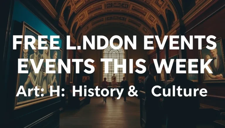 FREE LONDON EVENTS THIS WEEK: ART, HISTORY & CULTURE